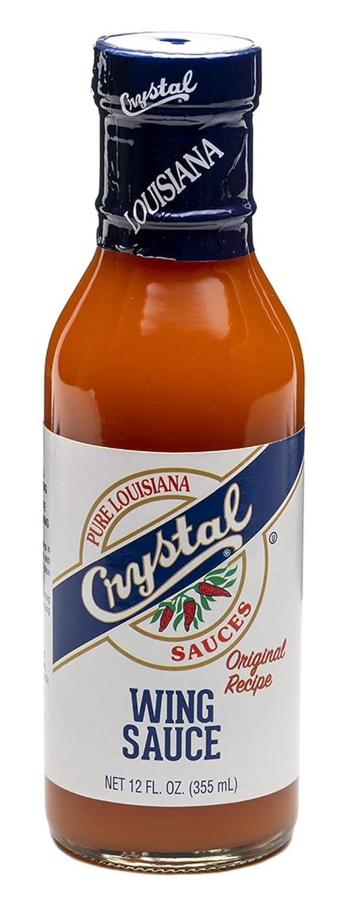 Crystal Pure Louisiana Original Wing Sauce, 12 Ounces (Pack of 1) - Aged Cayenne Peppers, Buffalo Wing Marinade, Bake, Broil, Grill...